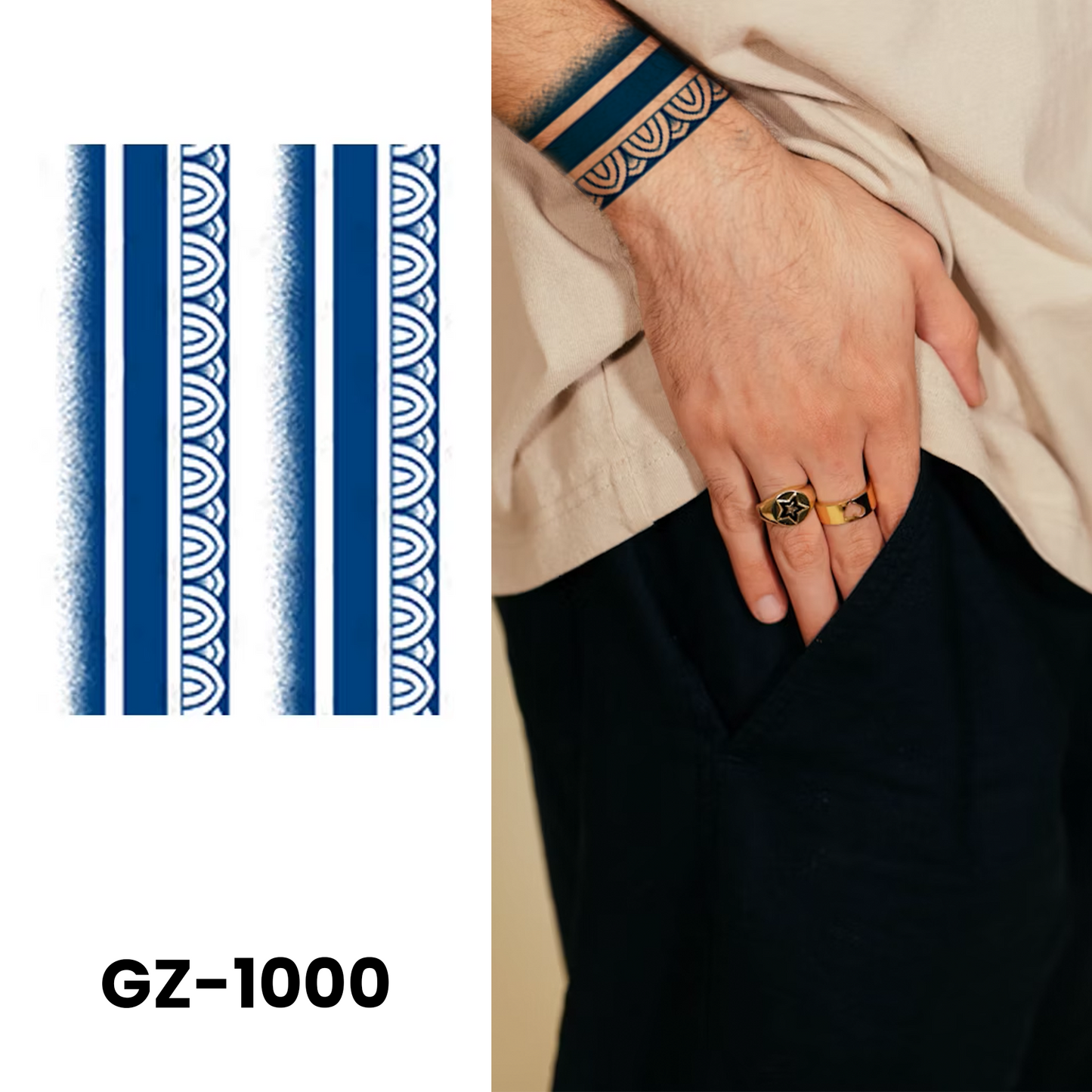 GZ-1000 - Semi Permanent Herbal Tattoos Sticker