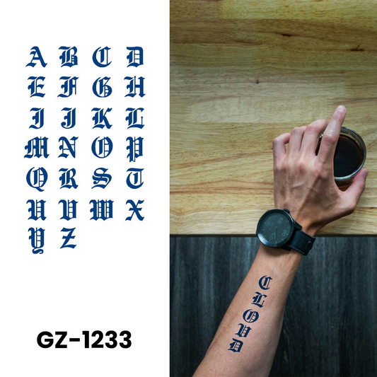 GZ-1233 semi-permanent herbal tattoo sticker design