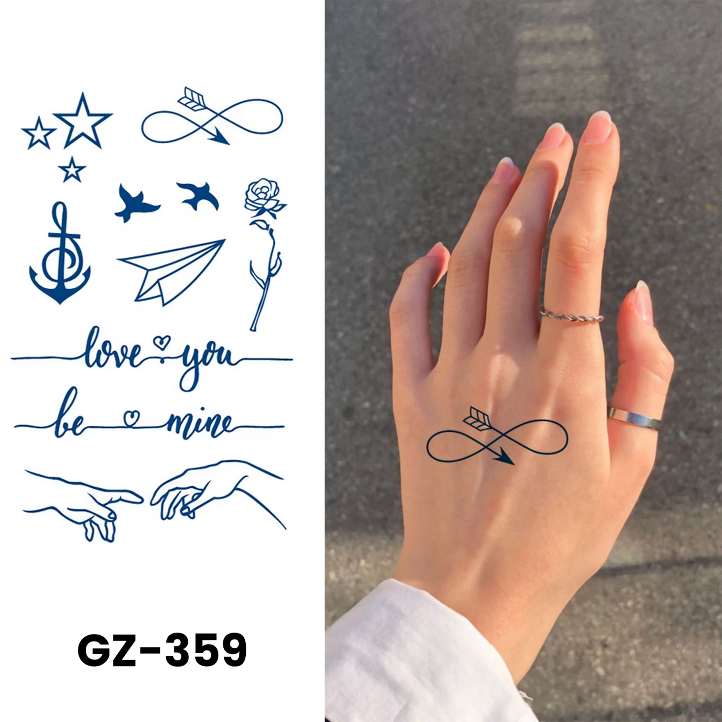 GZ-359 - Semi Permanent Herbal Tattoos Sticker