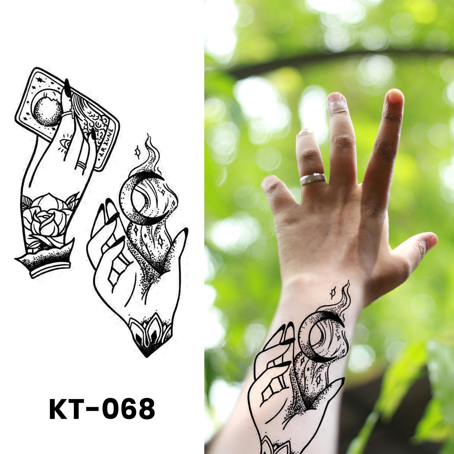 KT-68 semi-permanent herbal tattoo sticker design