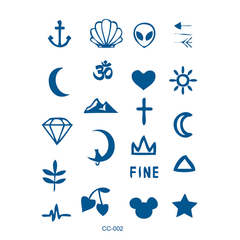 CC-002 - Semi Permanent Herbal Tattoos Sticker