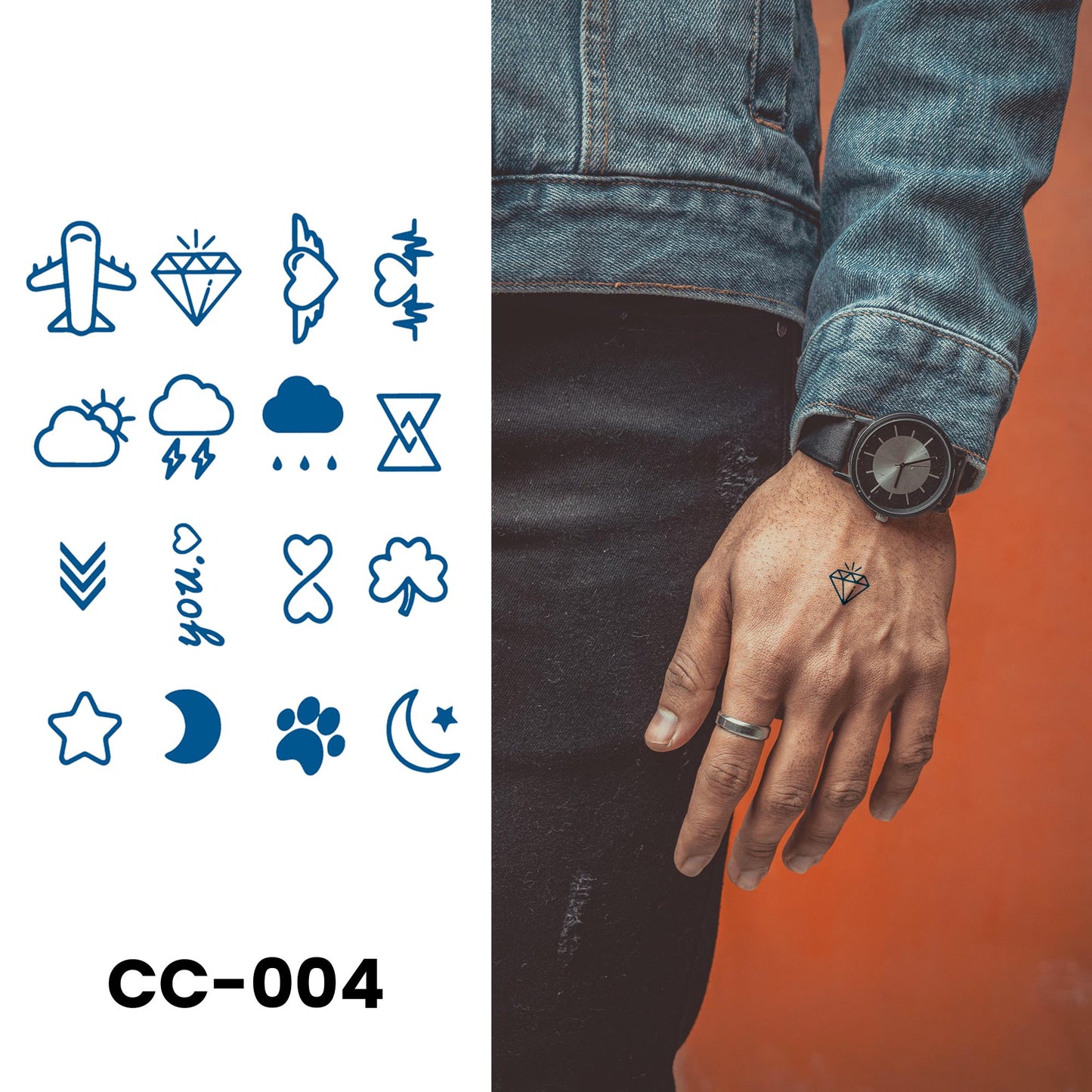 CC-004 - Semi Permanent Herbal Tattoos Sticker