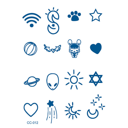 CC-012 - Semi Permanent Herbal Tattoos Sticker