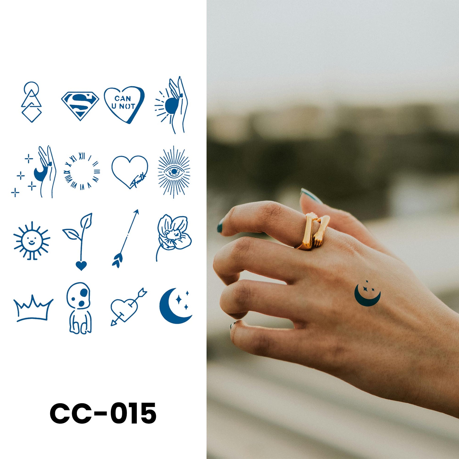 CC-015 semi-permanent herbal tattoo sticker design