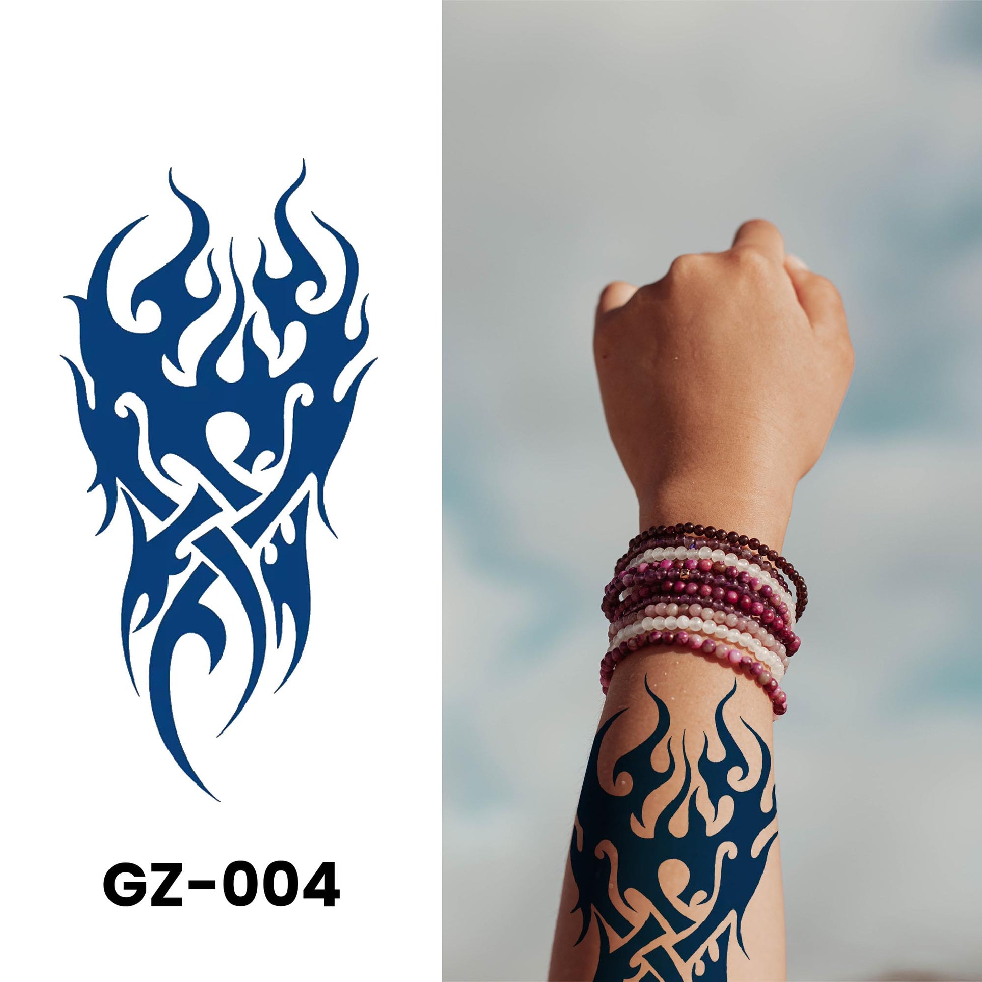 GZ-004 semi-permanent herbal tattoo sticker design