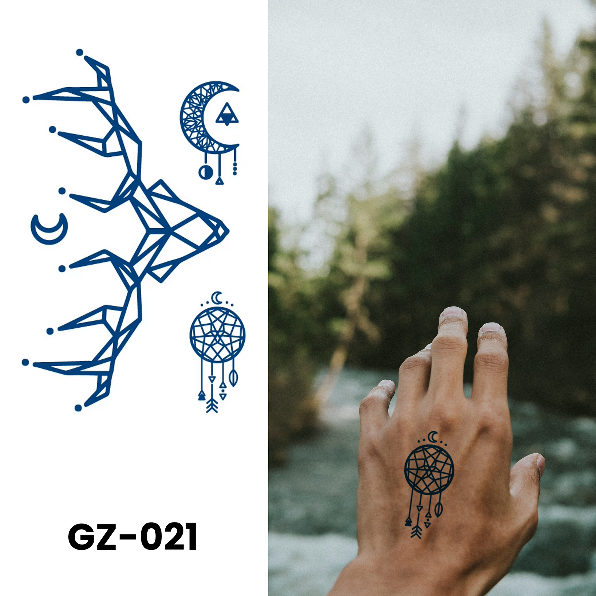 GZ-021 semi-permanent herbal tattoo sticker design