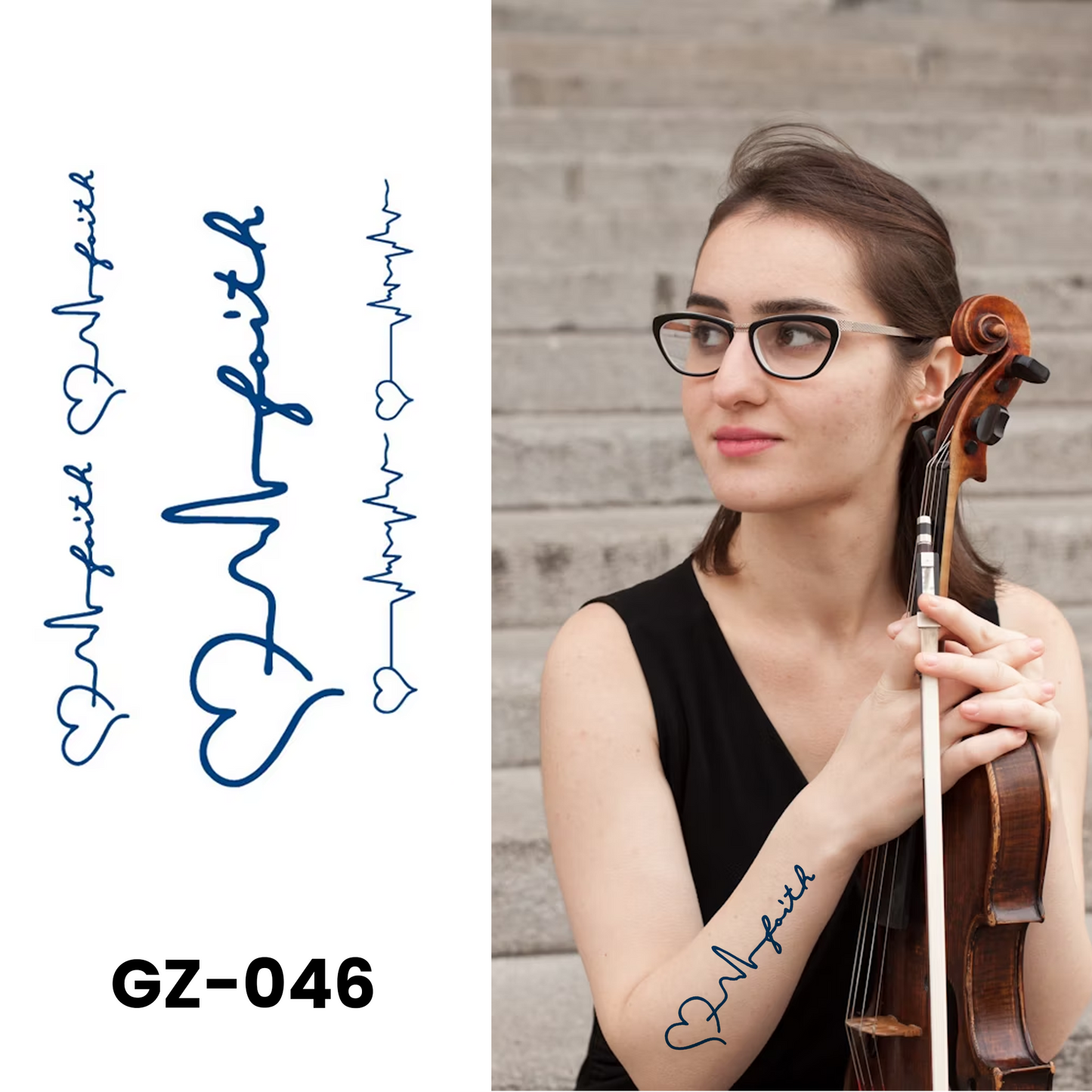 GZ-046 semi-permanent herbal tattoo sticker design
