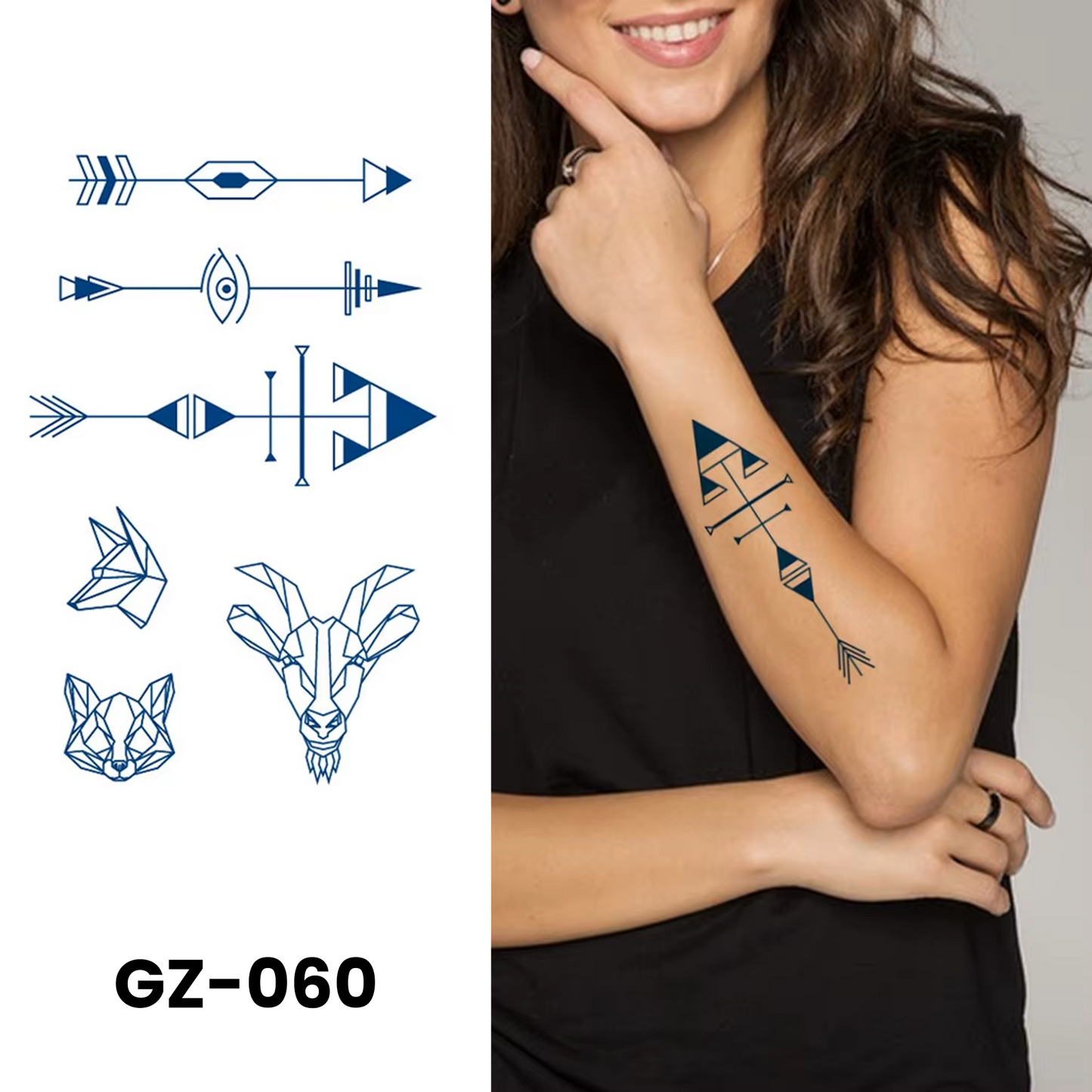 GZ-060 semi-permanent herbal tattoo sticker design