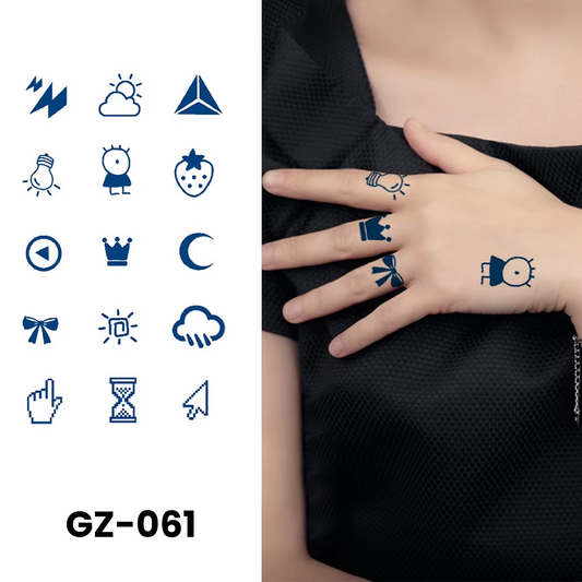 GZ-061 - Semi Permanent Herbal Tattoos Sticker