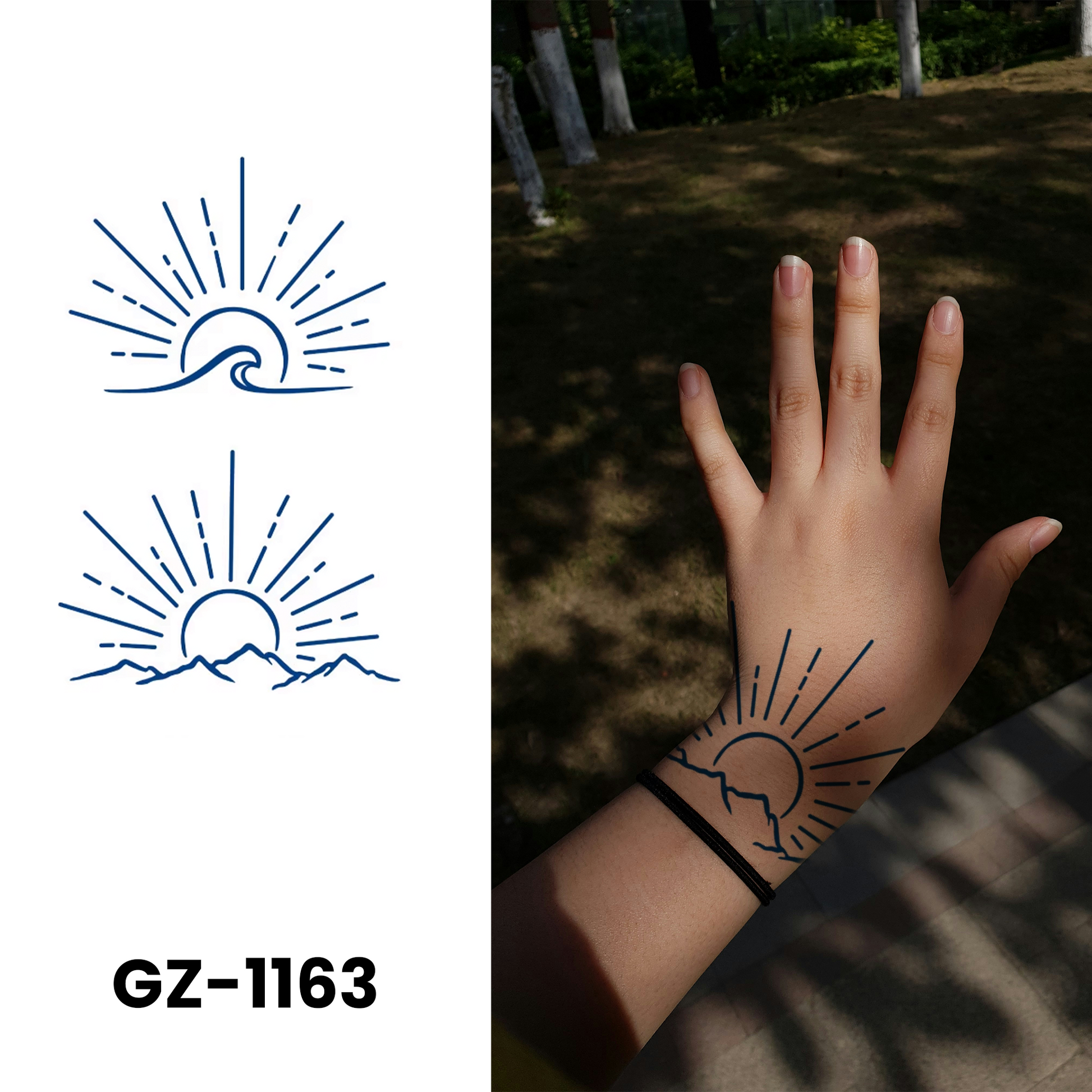 GZ-1163 semi-permanent herbal tattoo sticker design