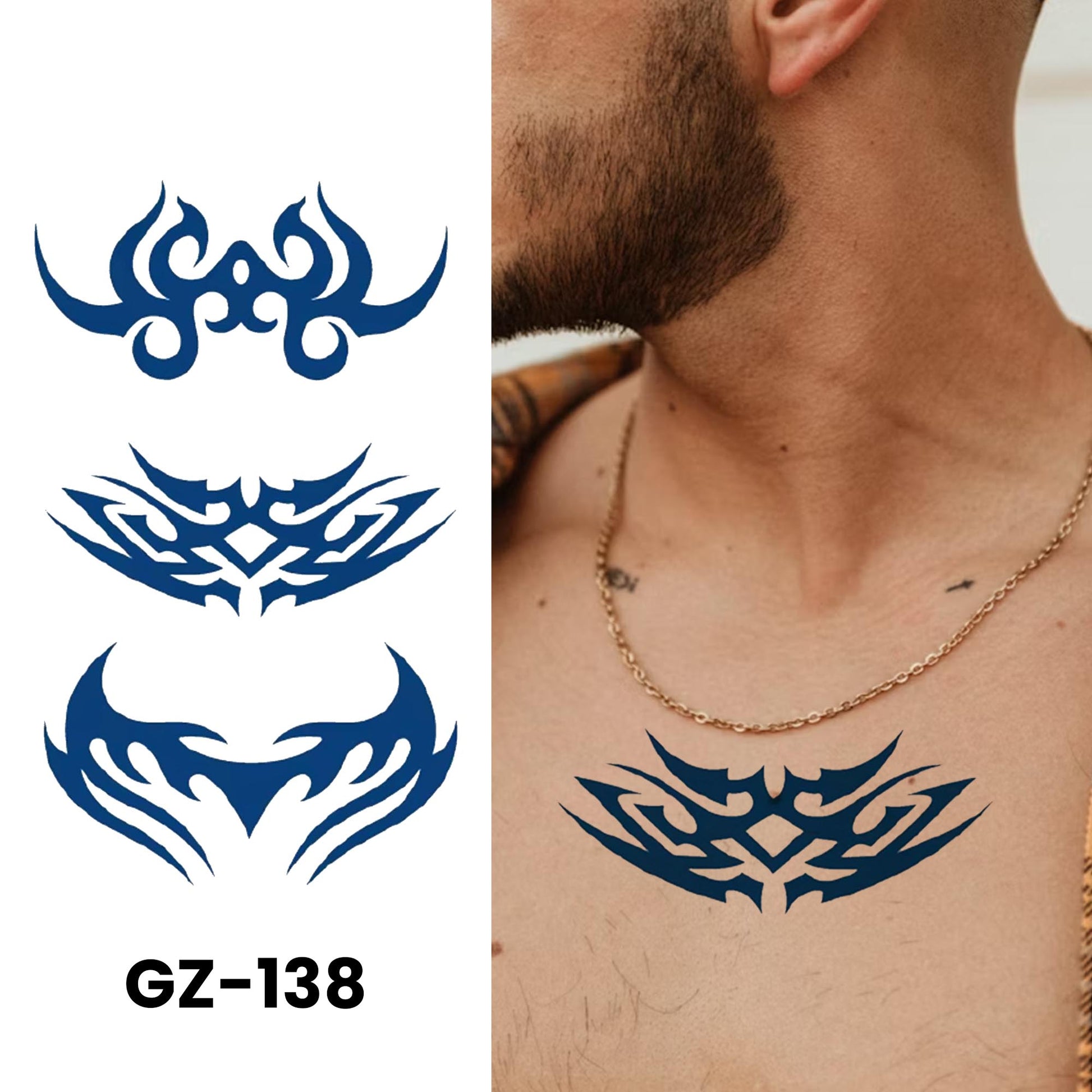 GZ-138 semi-permanent herbal tattoo sticker design