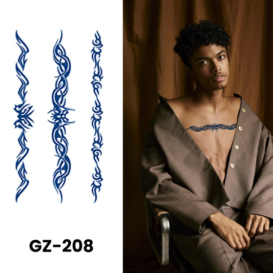 GZ-208 - Semi Permanent Herbal Tattoos Sticker