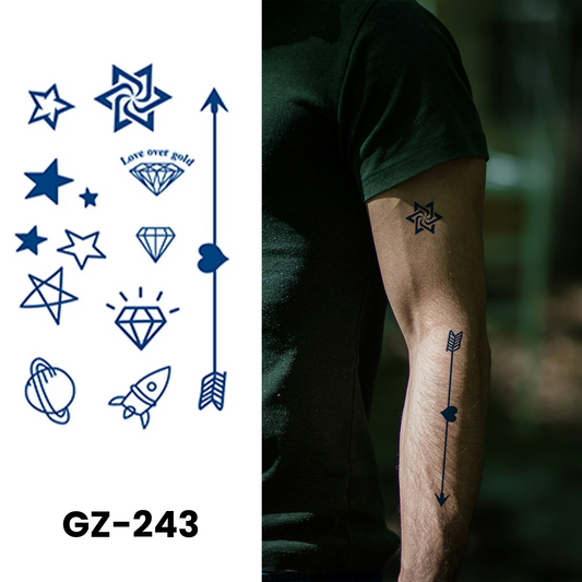 GZ-243 - Semi Permanent Herbal Tattoos Sticker