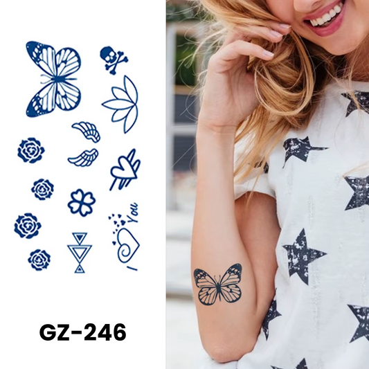 GZ-246 - Semi Permanent Herbal Tattoos Sticker