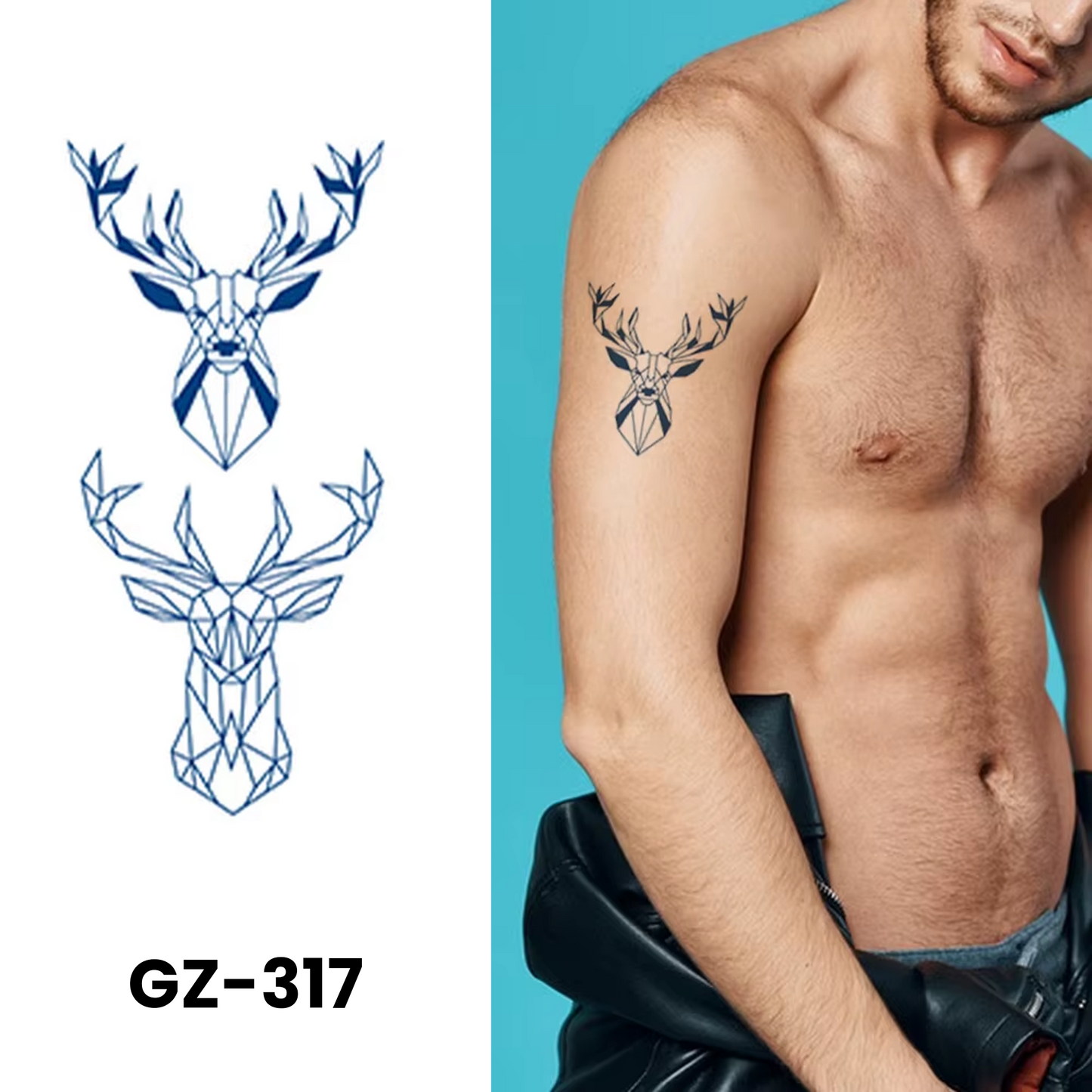 GZ-317 semi-permanent herbal tattoo sticker design