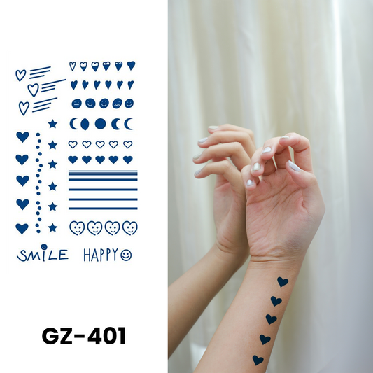 GZ-401 - Semi Permanent Herbal Tattoos Sticker