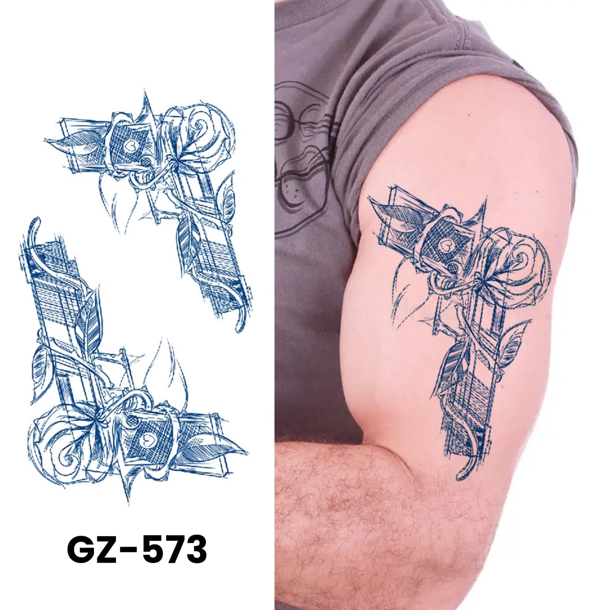 GZ-573 semi-permanent herbal tattoo sticker design
