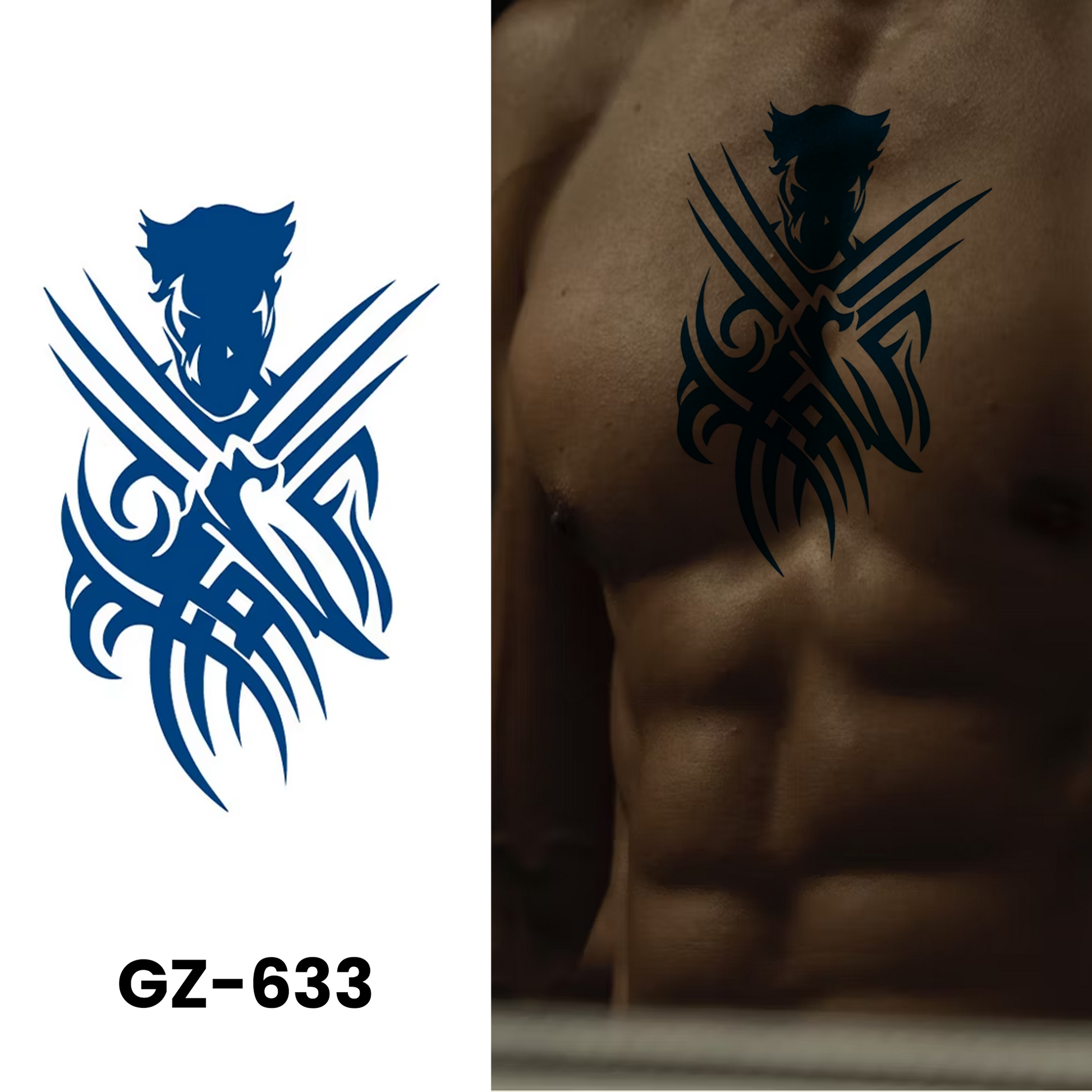 GZ-633 semi-permanent herbal tattoo sticker design