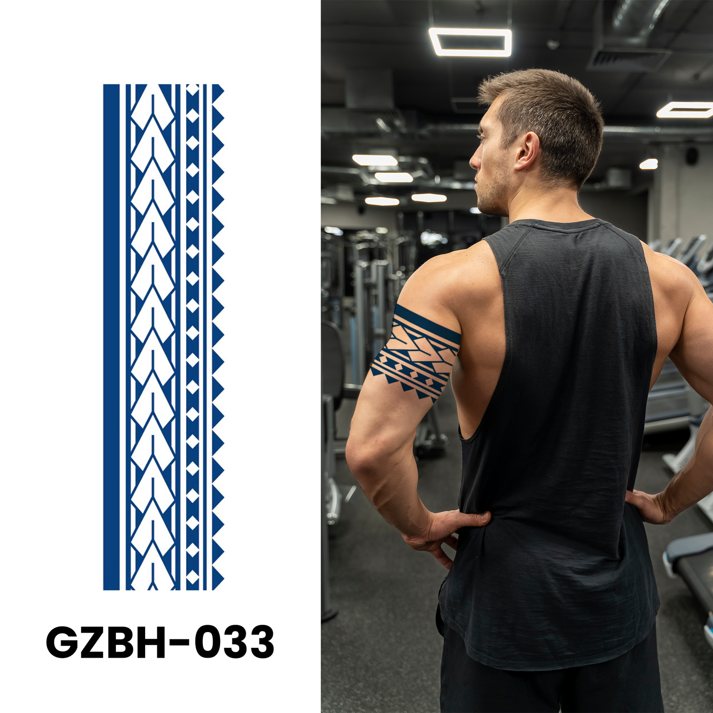 GZBH-033 semi-permanent herbal tattoo sticker design