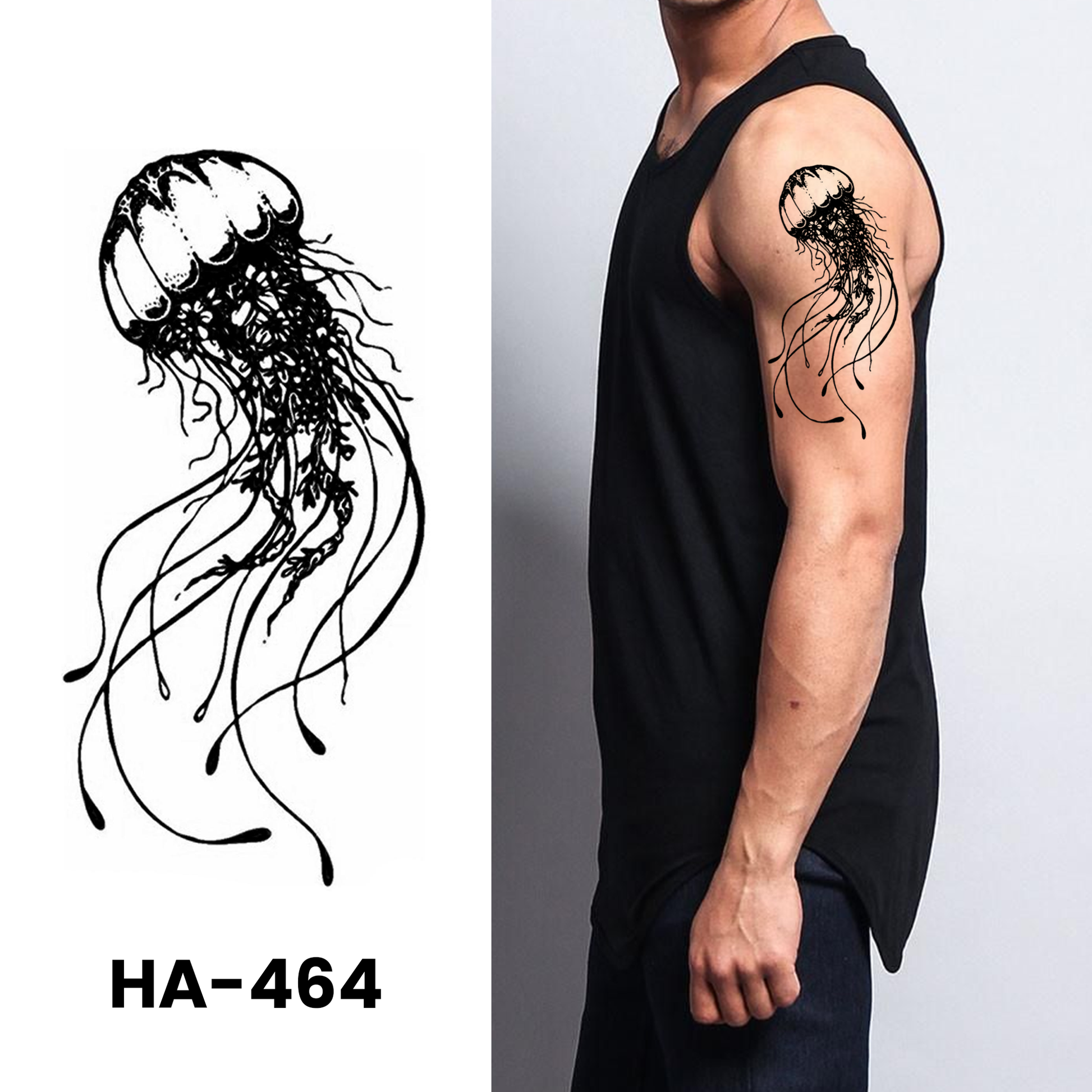 HA-464 semi-permanent herbal tattoo sticker design