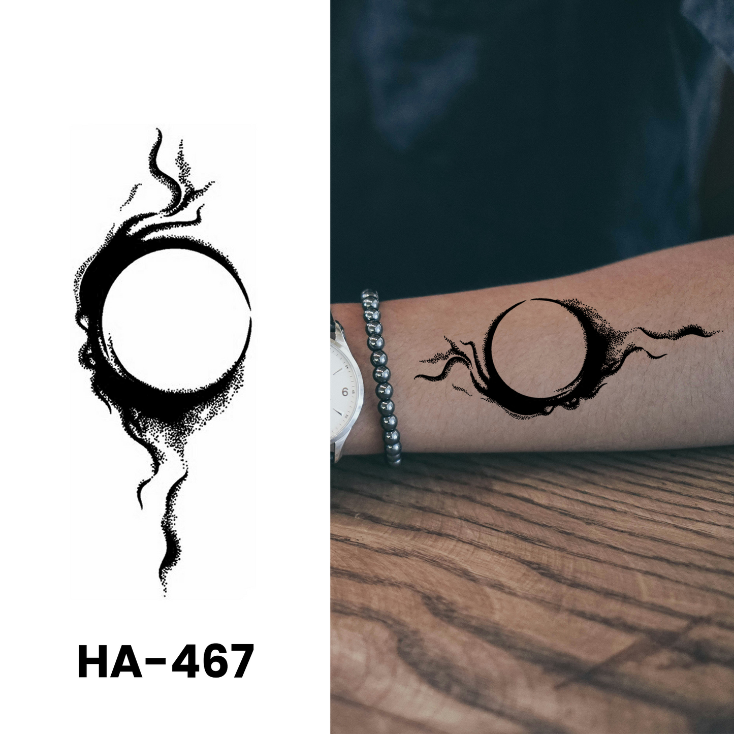 HA-467 semi-permanent herbal tattoo sticker design