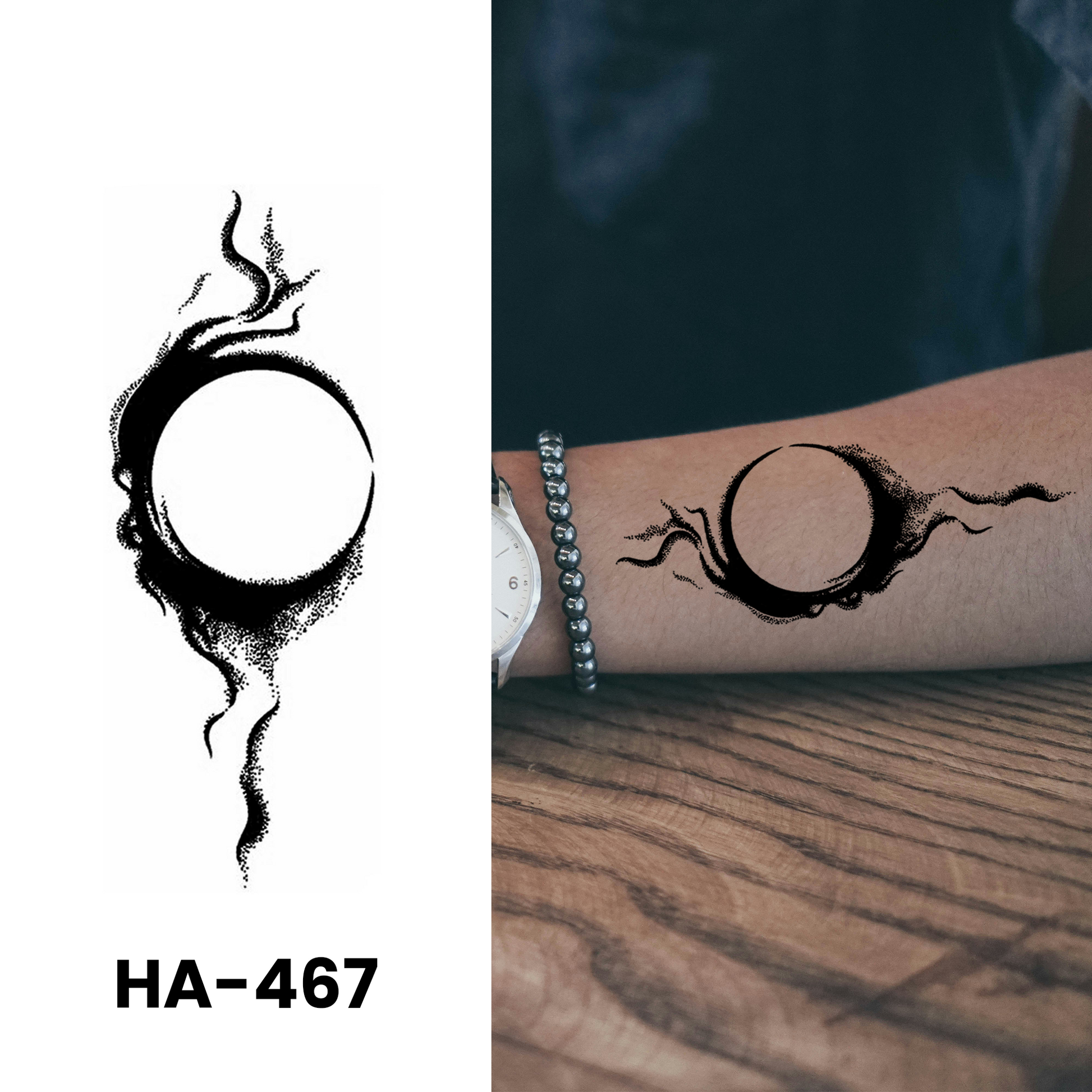 HA-467 semi-permanent herbal tattoo sticker design