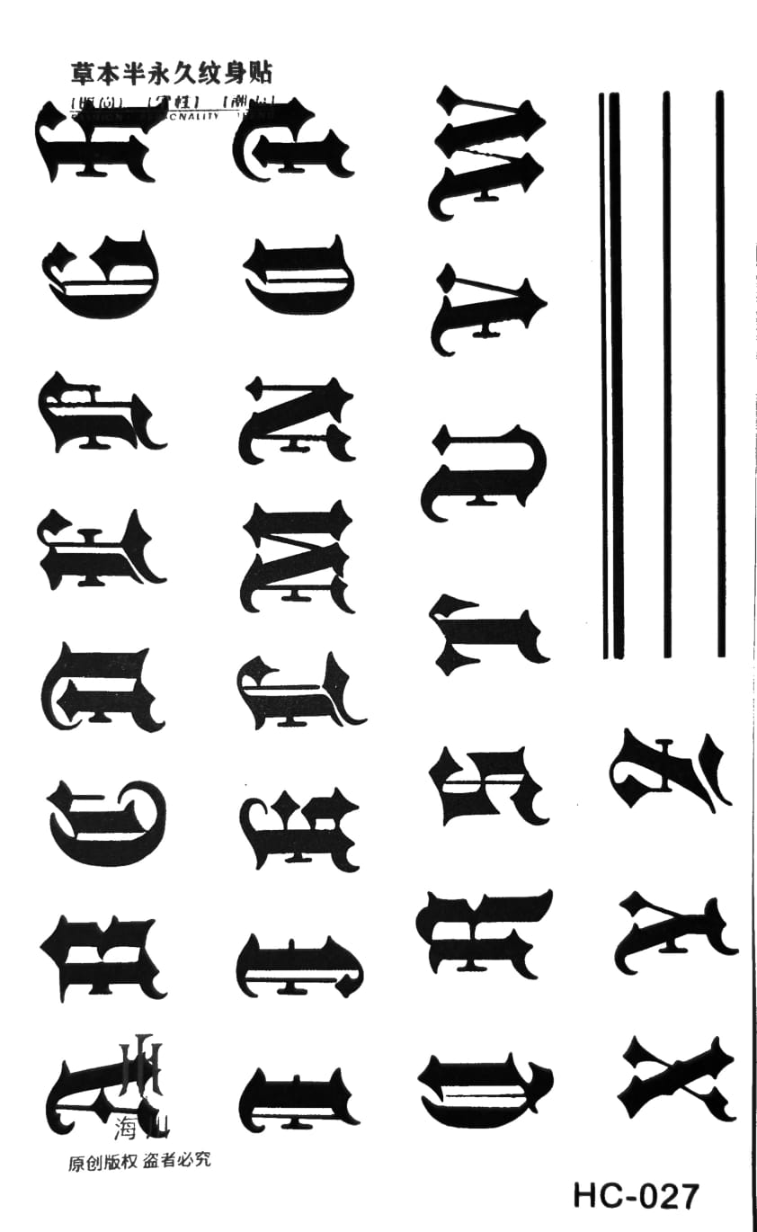 HC-027 - Semi Permanent Herbal Tattoos Sticker