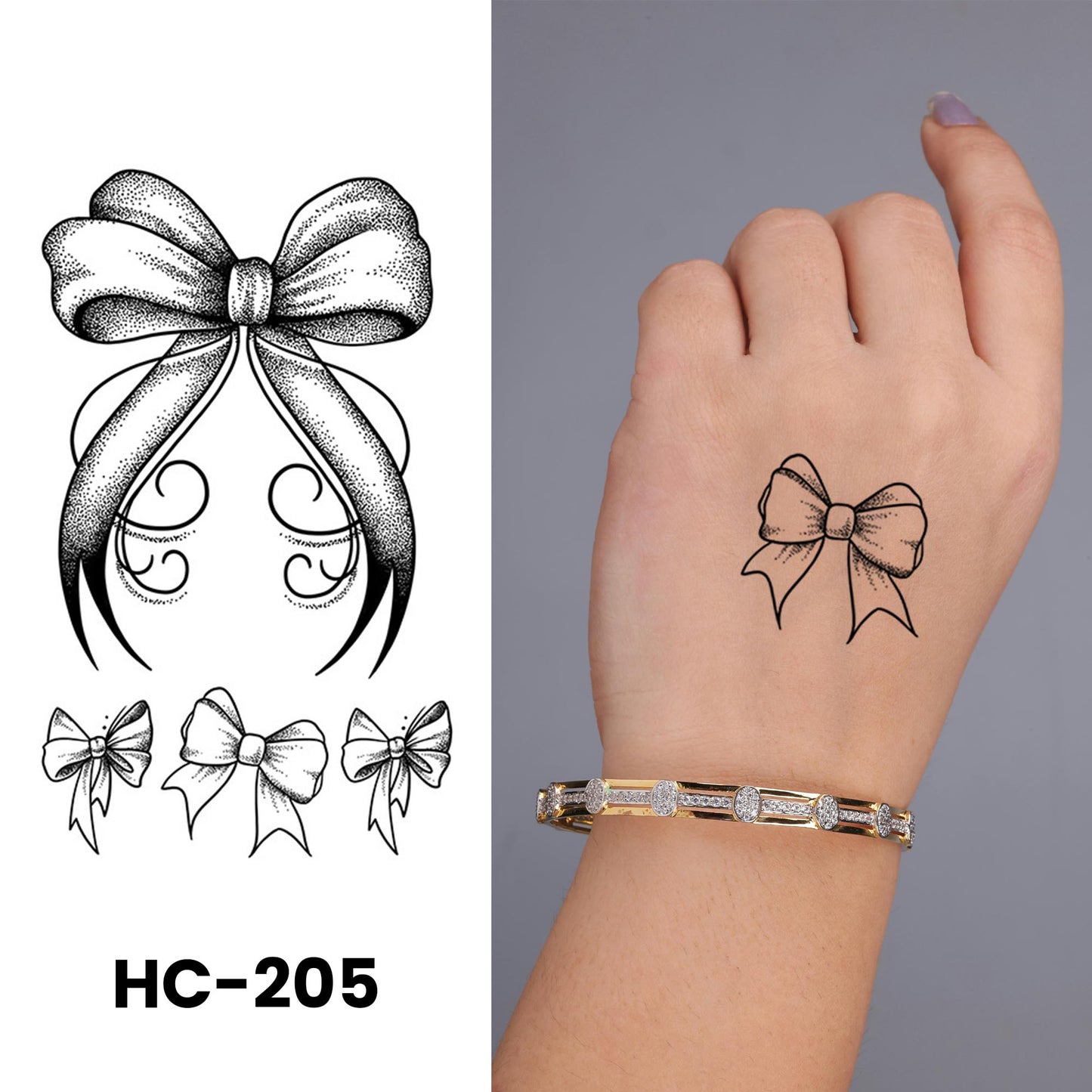 HC-205 semi-permanent herbal tattoo sticker design