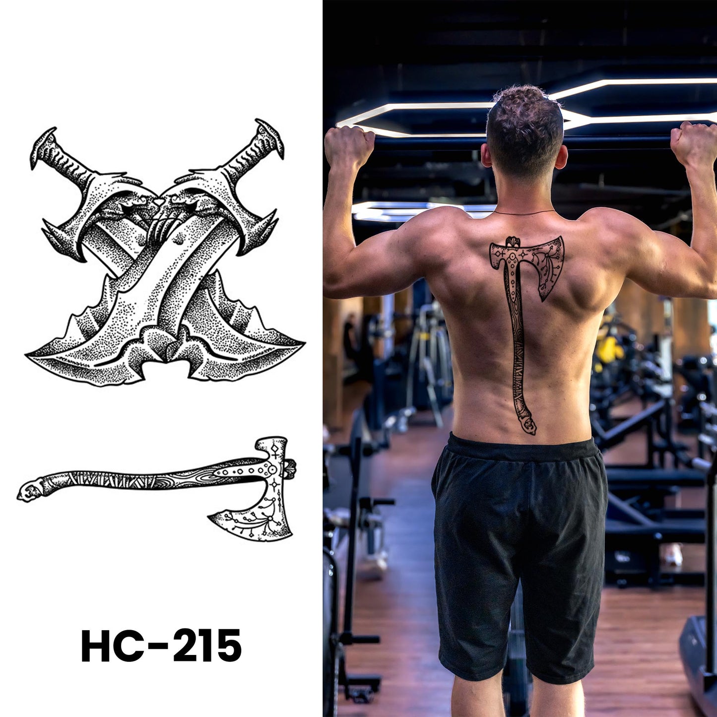HC-215 semi-permanent herbal tattoo sticker design