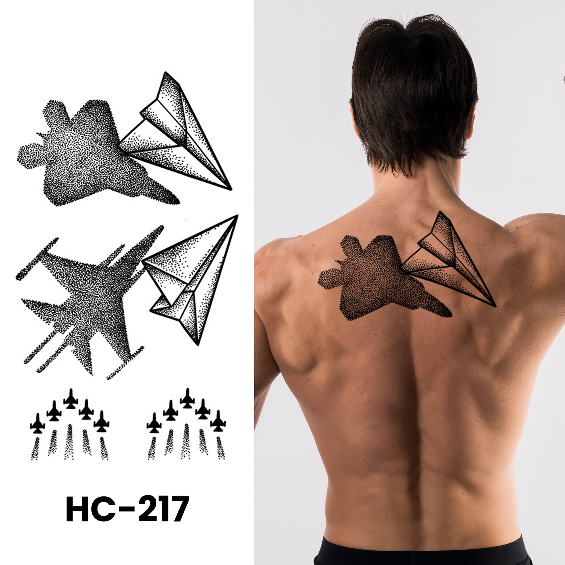 HC-217 semi-permanent herbal tattoo sticker design