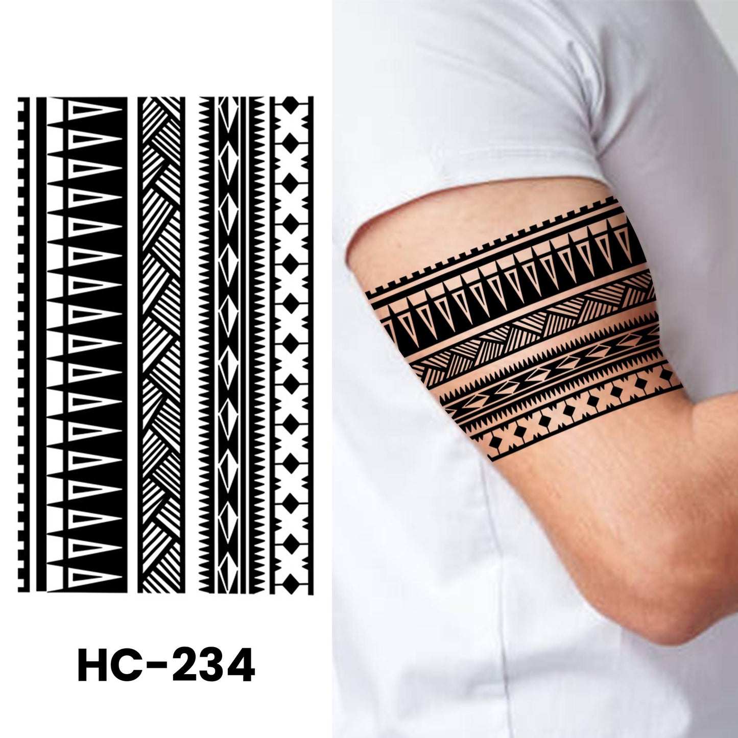 HC-234 semi-permanent herbal tattoo sticker design