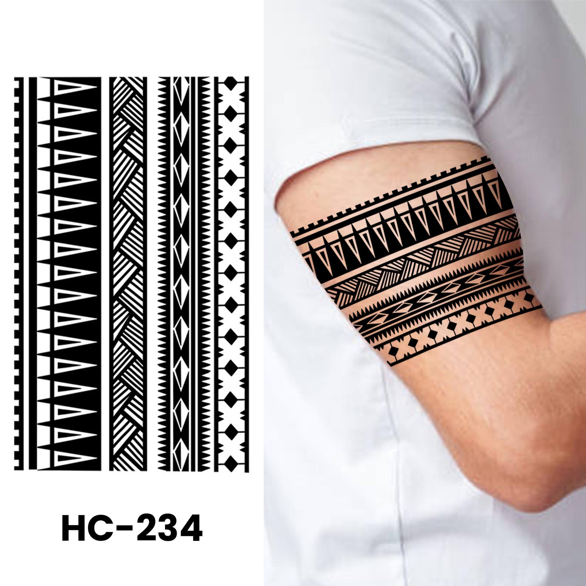 HC-234 semi-permanent herbal tattoo sticker design