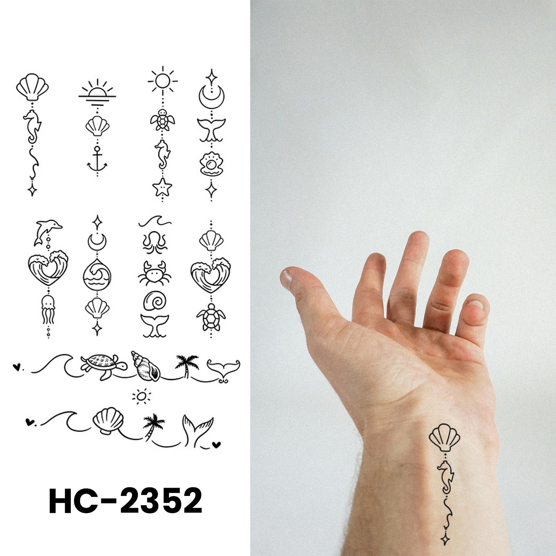 HC-252 semi-permanent herbal tattoo sticker design