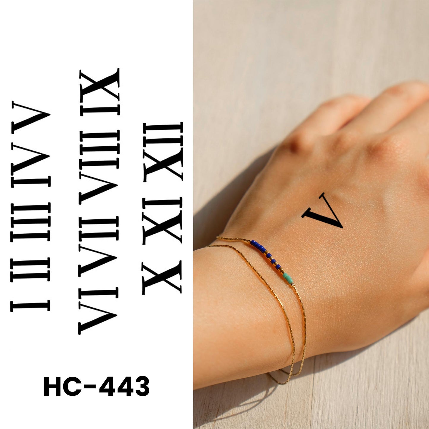 HC-443 semi-permanent herbal tattoo sticker design