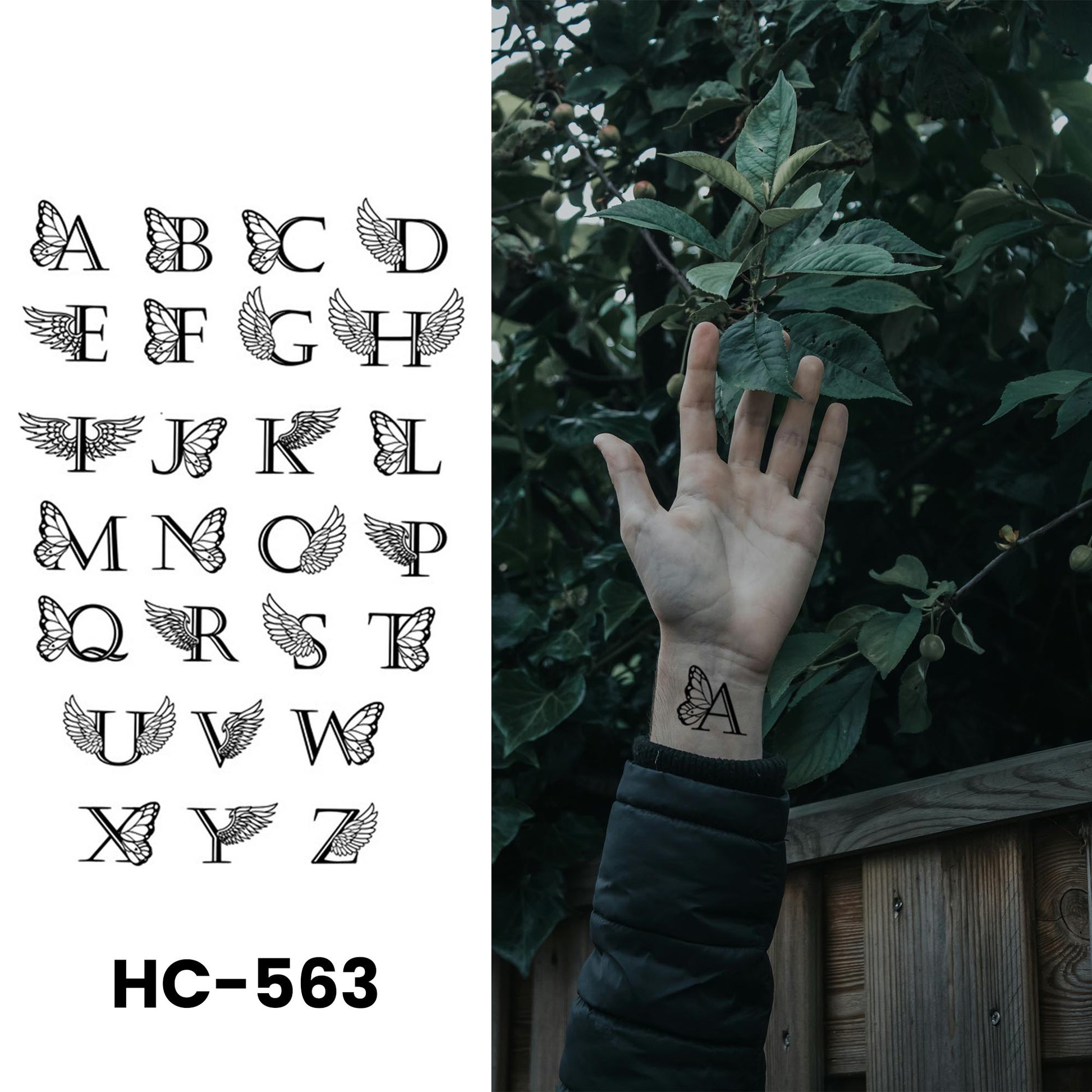 HC-563 semi-permanent herbal tattoo sticker design