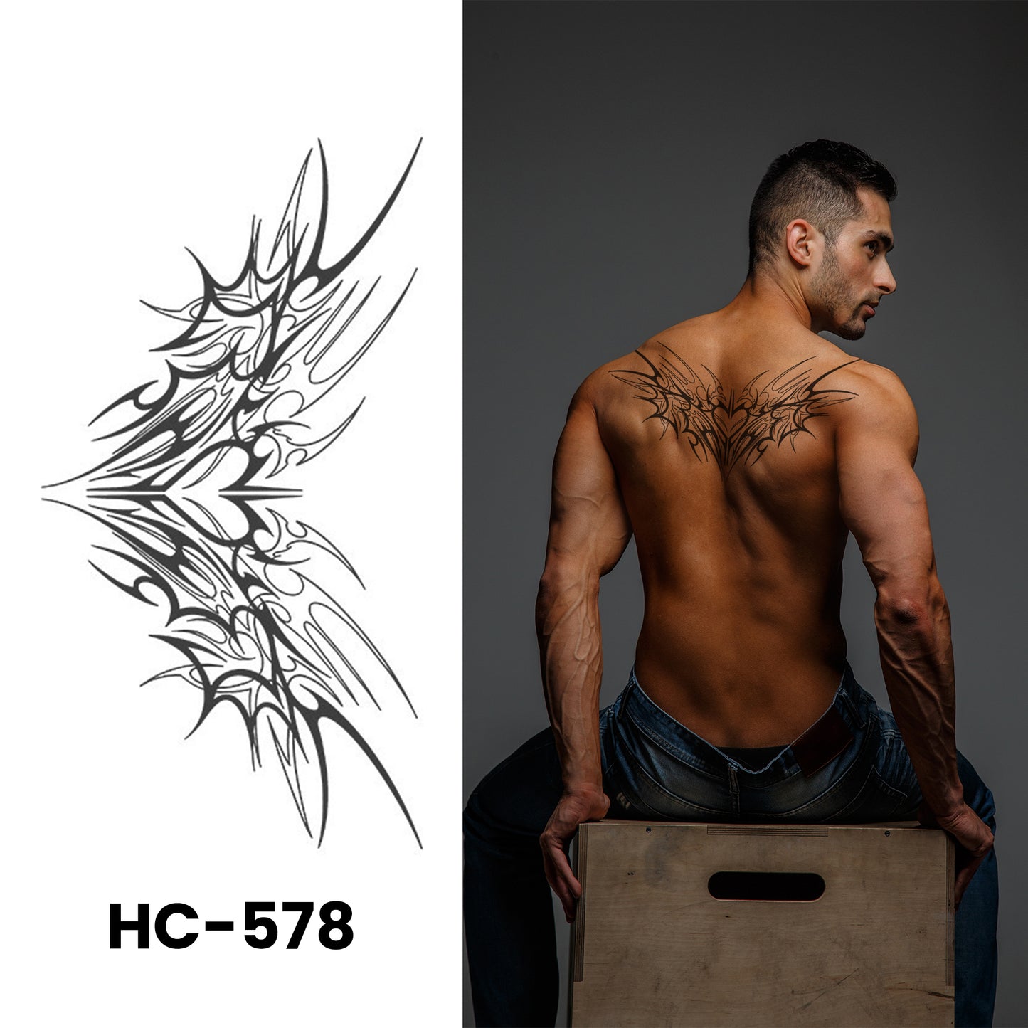 HC-578 semi-permanent herbal tattoo sticker design