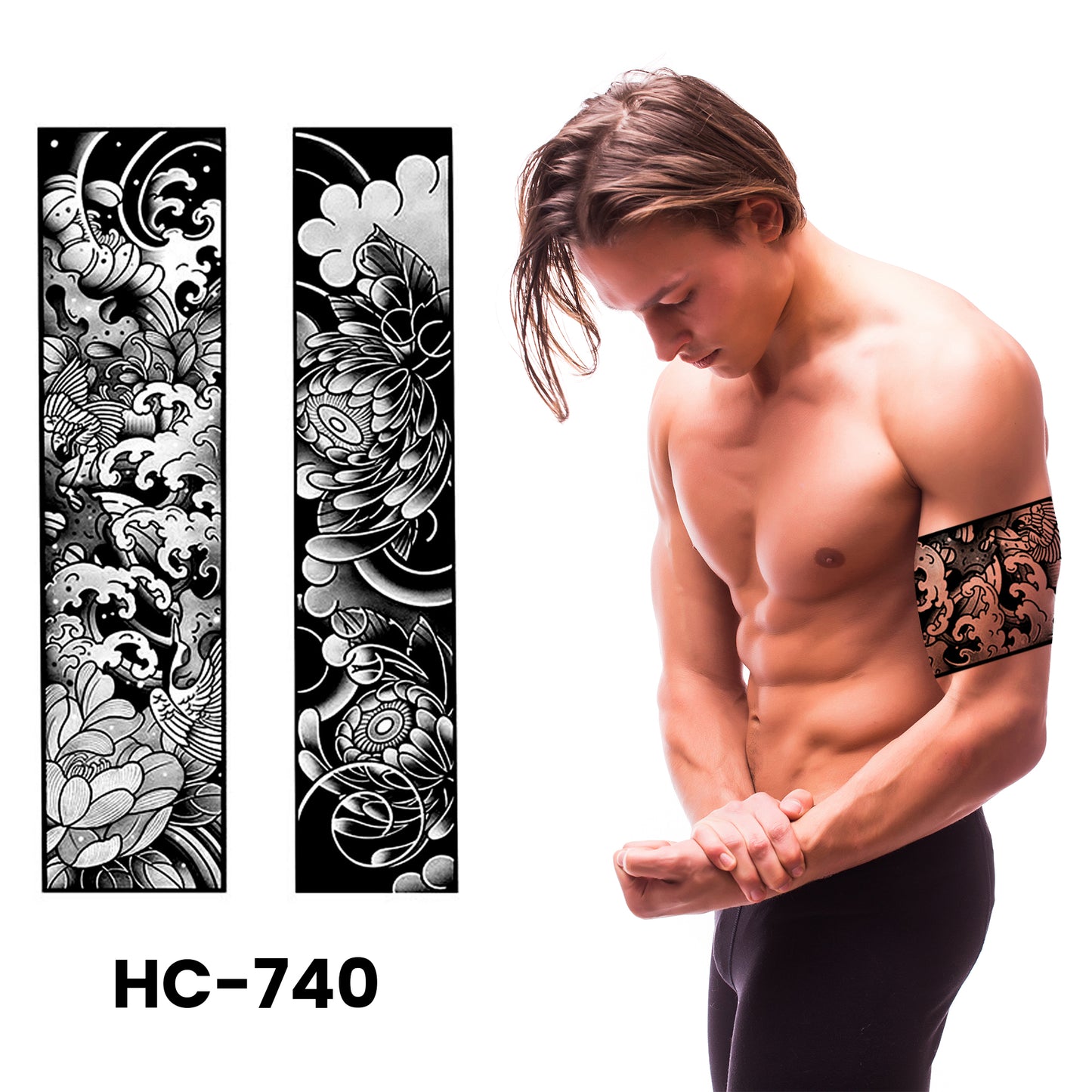 HC-740 semi-permanent herbal tattoo sticker design