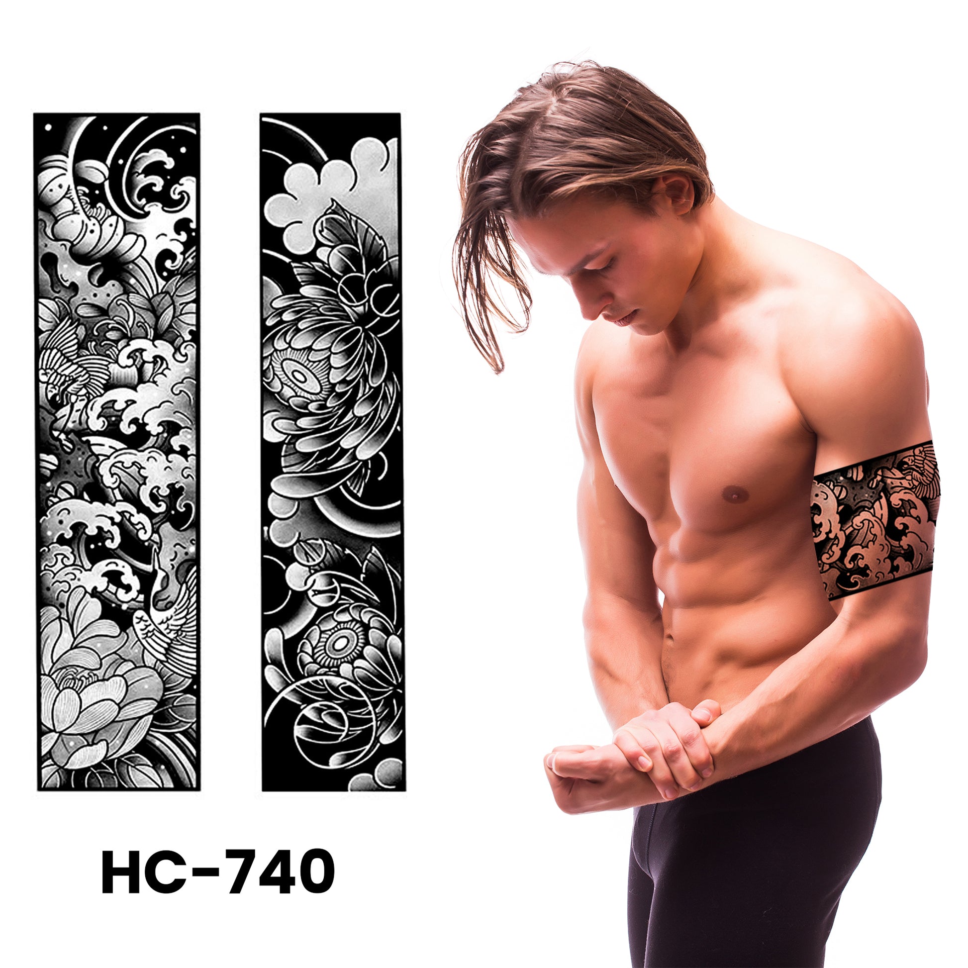 HC-740 semi-permanent herbal tattoo sticker design