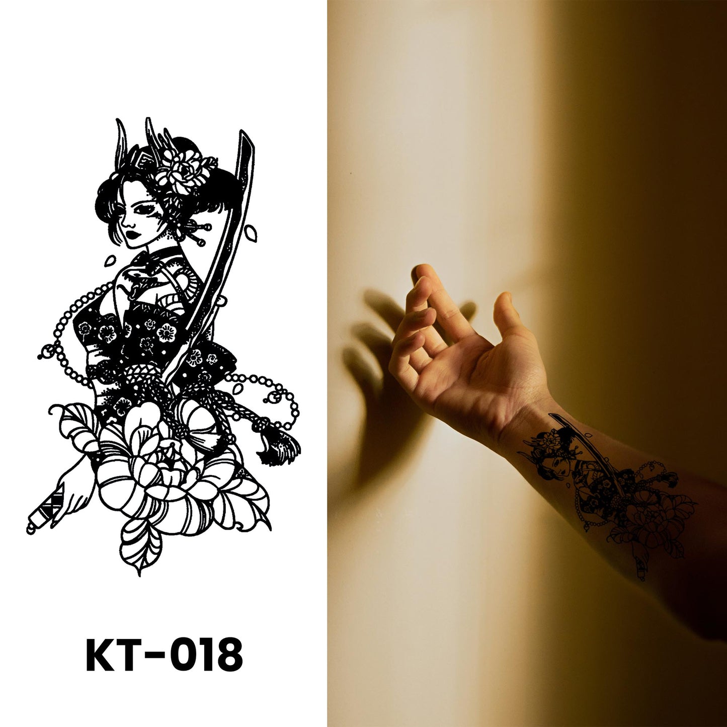 KT-018 semi-permanent herbal tattoo sticker design