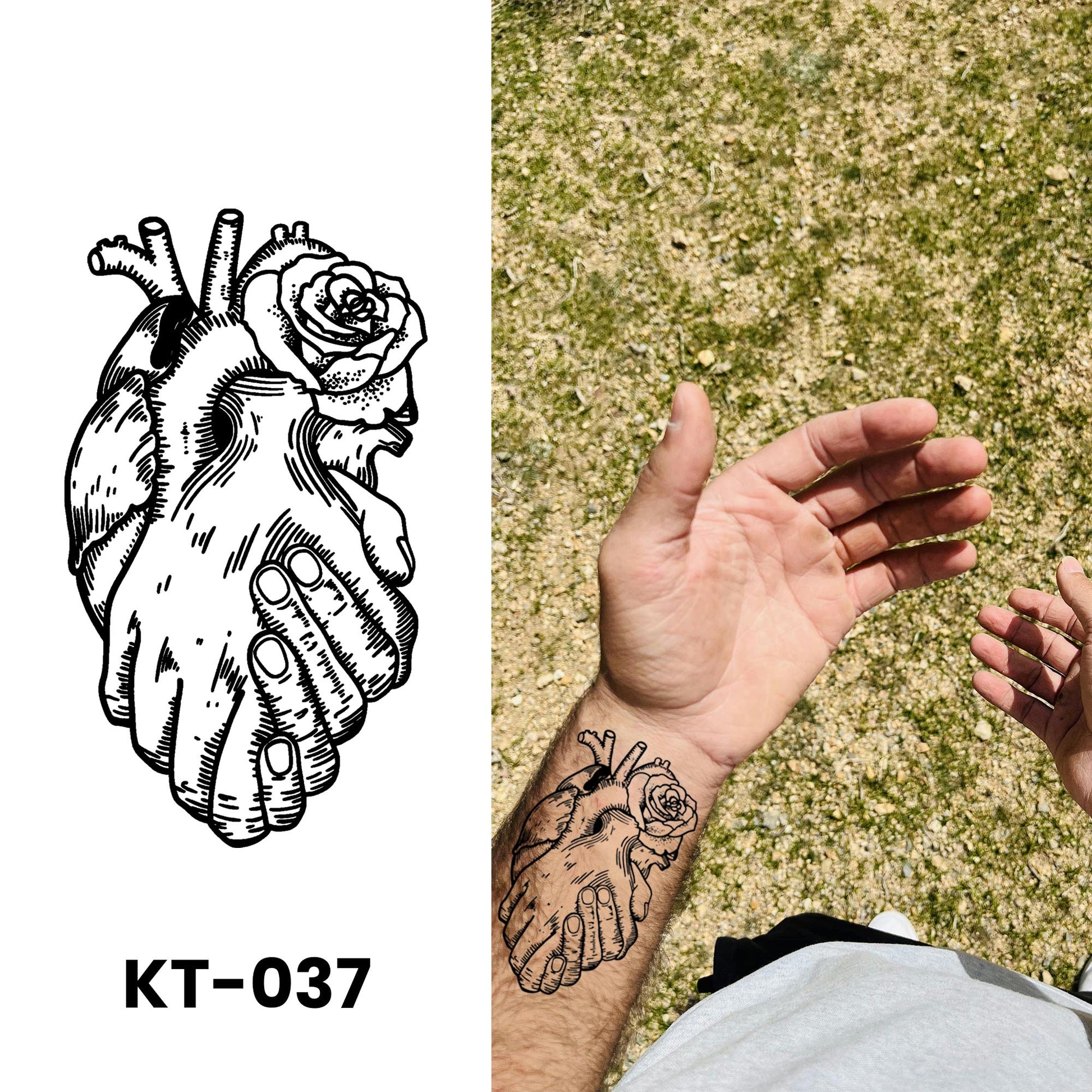 KT-037 semi-permanent herbal tattoo sticker design